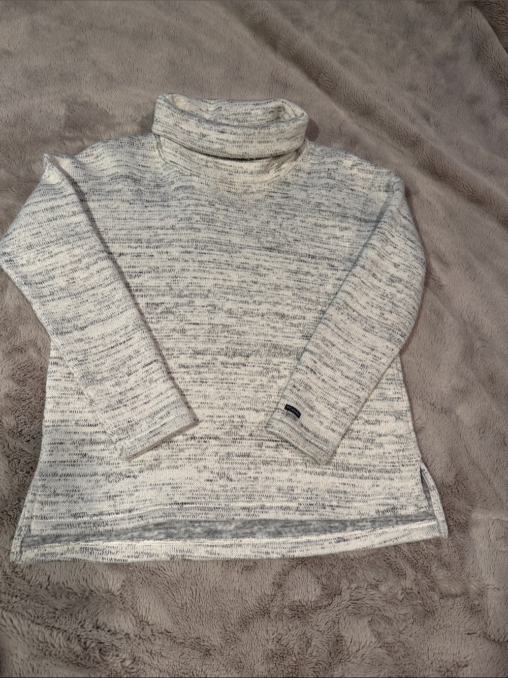 Columbia Cream Marled Turtleneck Sweater